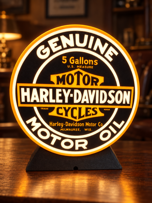 Harley Davidson LED Lightbox (round) sign.