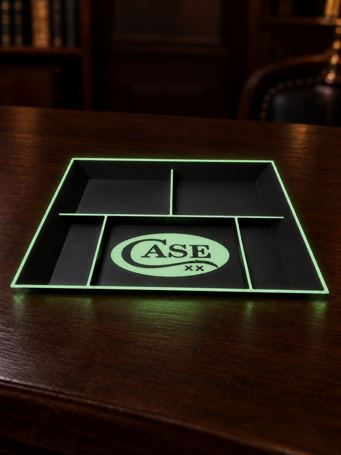 CASE XX  EDC tray - GLOW IN THE DARK - black
