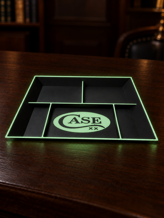 CASE XX  EDC tray - GLOW IN THE DARK - black