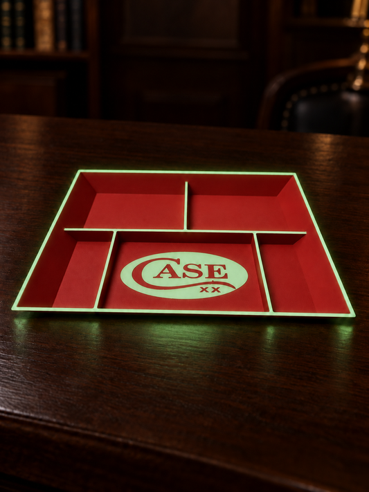 CASE XX EDC tray - GLOW IN THE DARK - red