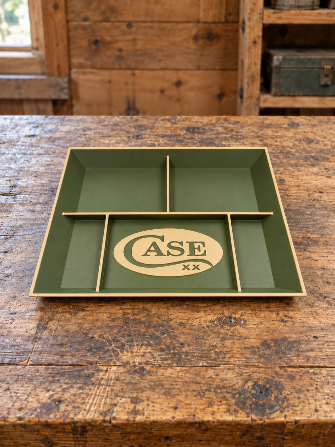 CASE XX EDC tray - green/tan