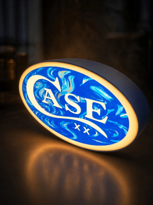 Case Blue Kirinite styled LED Lightbox sign. USB powered.