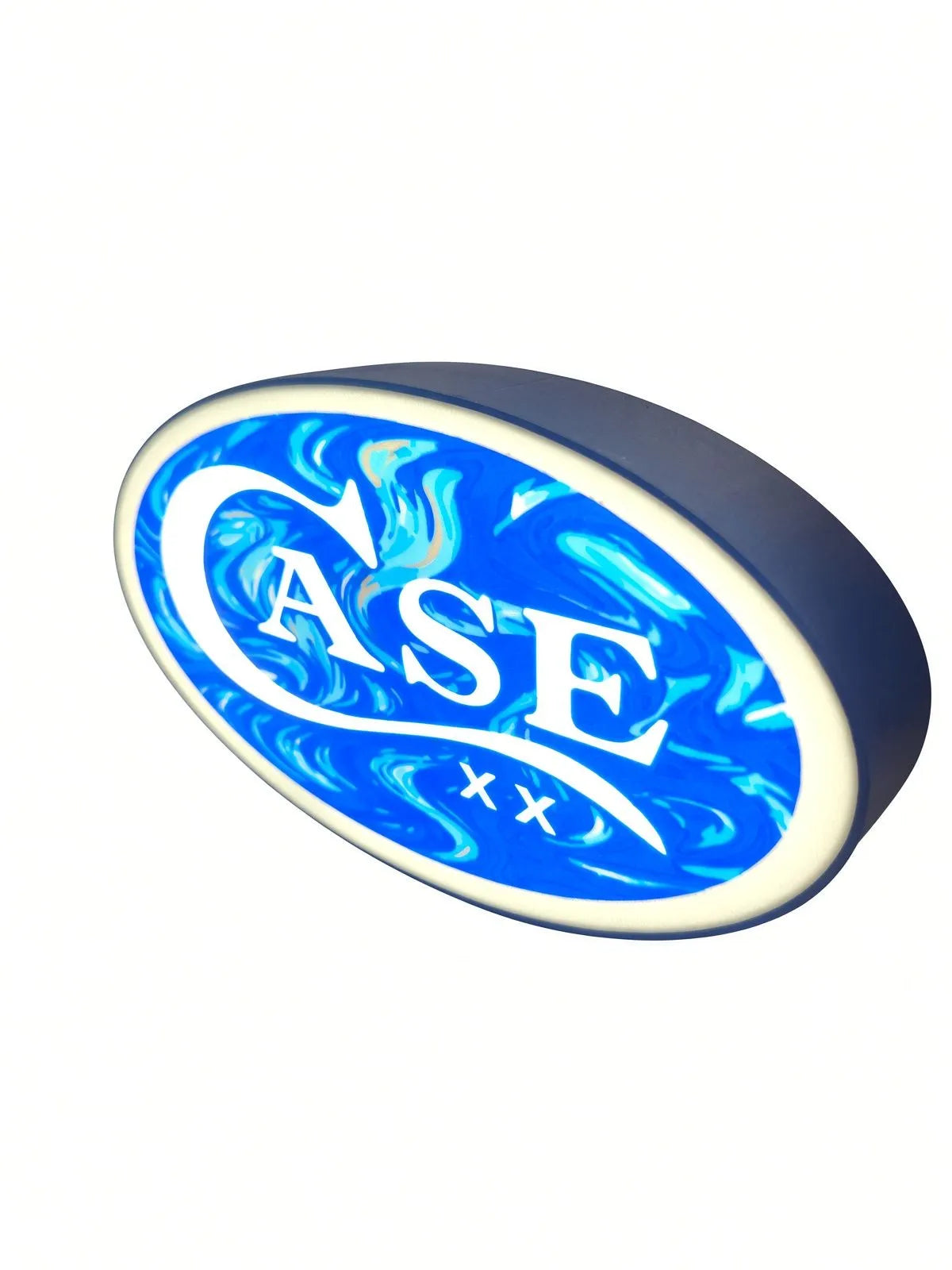 Case Blue Kirinite styled LED Lightbox sign. USB powered.