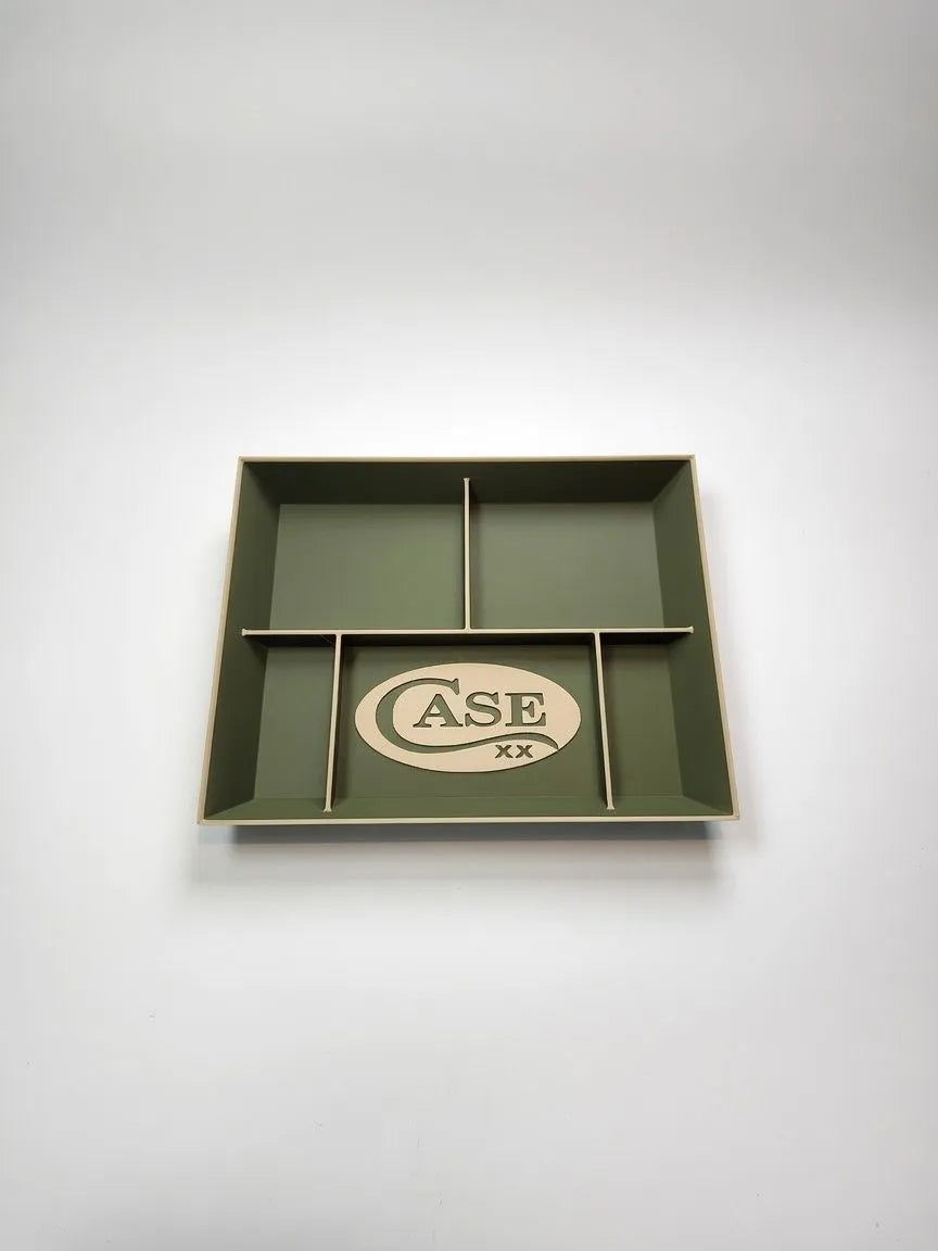 CASE XX EDC tray - green/tan